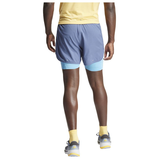 Adidas Ανδρικό σορτς Own the Run 3-Stripes 2in1 Shorts Adidas Ανδρικό σορτς Own the Run 3-Stripes 2in1 Shorts